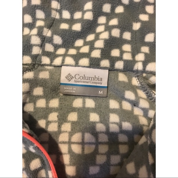 Columbia women’s medium quarter zip fleece pullover sweater, grey white - Picture 4 of 13